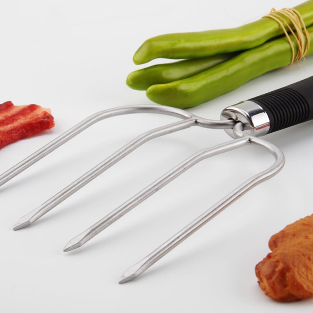 Stainless Steel Turkey Lifter Forks - 2PCS Heavy Duty Poultry Chicken Carving Forks for BBQ, Roasting, Thanksgiving & Holiday Cooking | Perfect for Grilling, Serving & Carving Meats