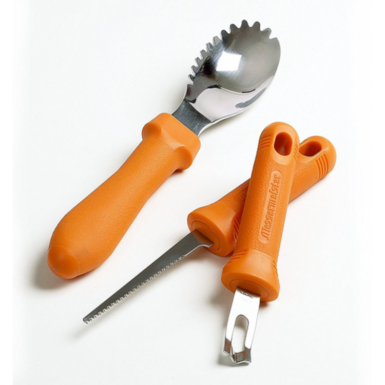 Premium Pumpkin Carving Kit - 12-Piece Professional Halloween Pumpkin Carving Tools Set with Stencils & Scoop - Perfect for Halloween Decorations, Jack-O-Lanterns & Fall DIY Crafts