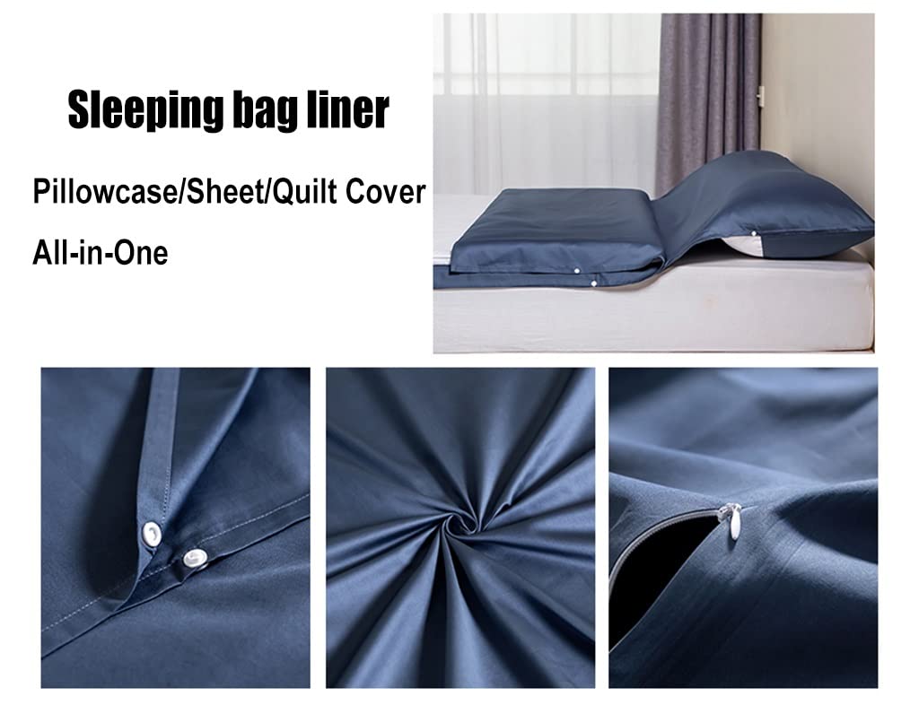 Ultra-Light Portable Sleeping Bag Liners for Camping & Travel - Compact Single/Double Sleeping Bag Sheets for All Seasons - Perfect for Backpacking, Hiking, and Outdoor Adventures