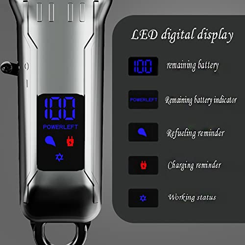 Professional Hair Clippers for Men - Adjustable Electric Hair Trimmer with Digital Display, Barber Machine Set for Home & Salon Grooming, Beard & Mustache Trimming, DIY Haircuts & Styling