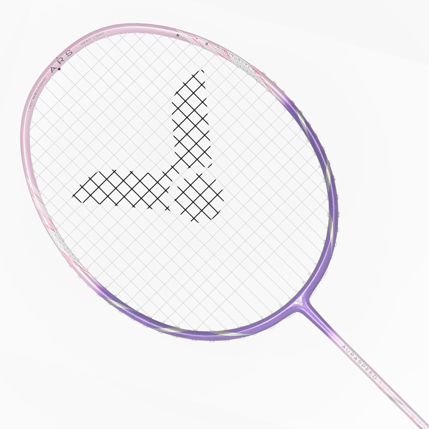Victor AuraSpeed 90F (ARS 90F/J) Badminton Racket - Purple Lightweight Carbon Fiber Shuttlecock Racket for Professional & Recreational Players - Perfect for Tournaments & Casual Play