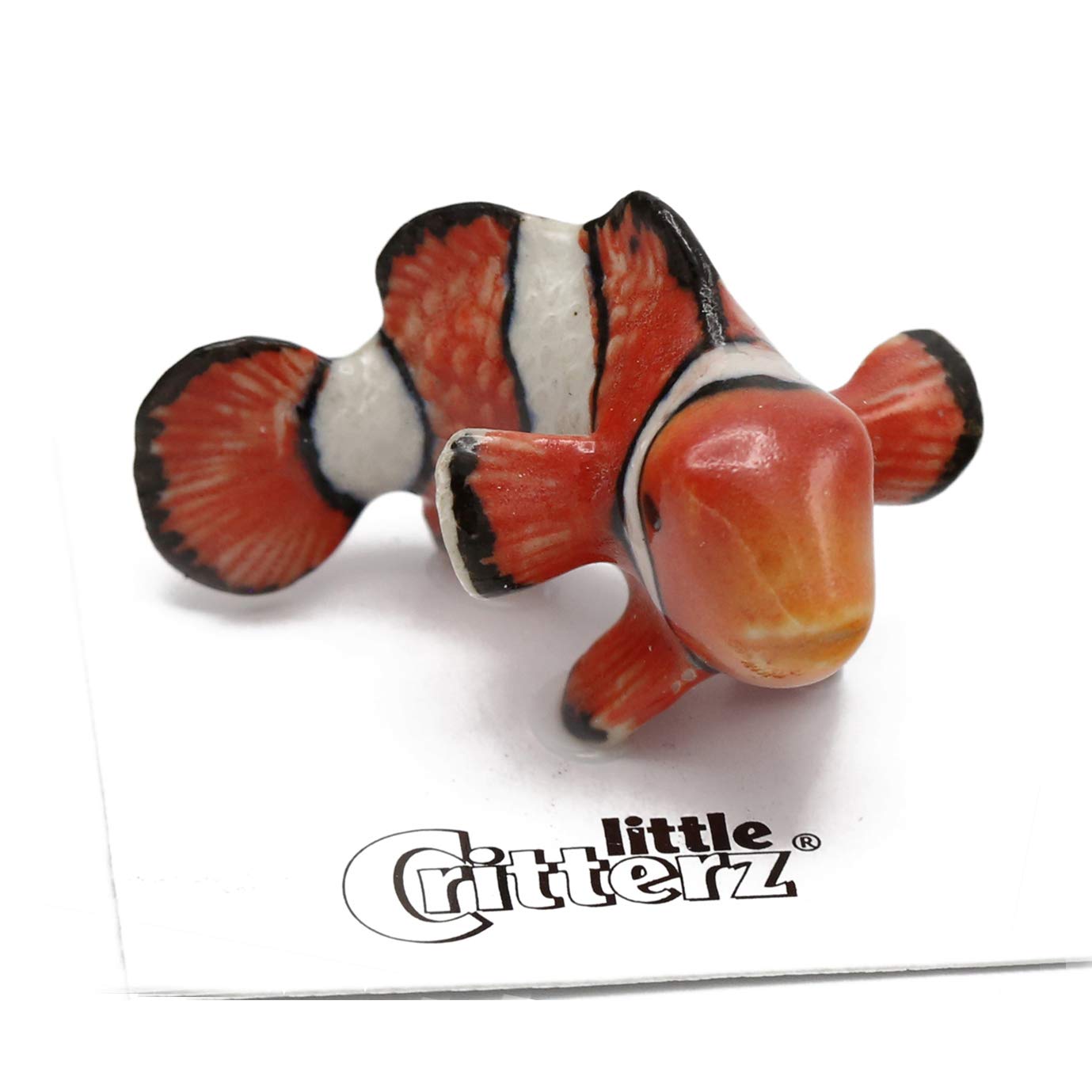 Colorful Clown Fish Anemone Porcelain Figurine - Miniature Home Decor for Aquarium, Office Desk & Gift Collection