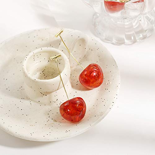 Kakyoin Cherry Dangle Earrings for Women - Sweet & Lovely Fruit Drop Earrings - Funny & Cute Gift for Her - Perfect for Cosplay, Anime Conventions & Kawaii Fashion