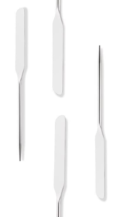 Premium Stainless Steel Makeup Spatula Set - Korean Style Cosmetic Tool with Palette for Foundation, Cream & Skincare Application - Perfect for Professional Artists & Home Beauty Routines
