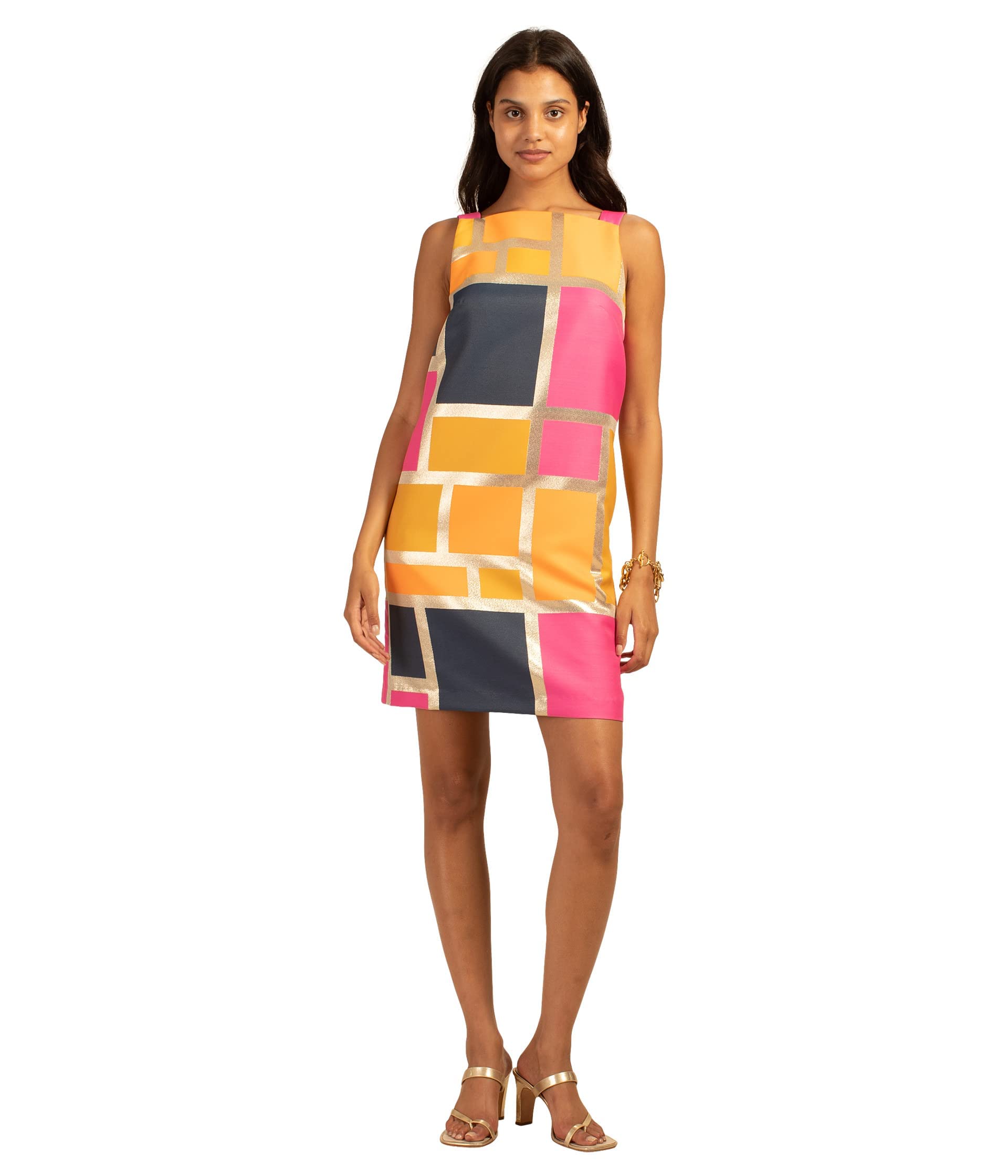 Trina Turk Women's Above The Knee Swing Dress - Floral Print Casual Summer Dress for Outdoor Parties, Brunch & Vacation
