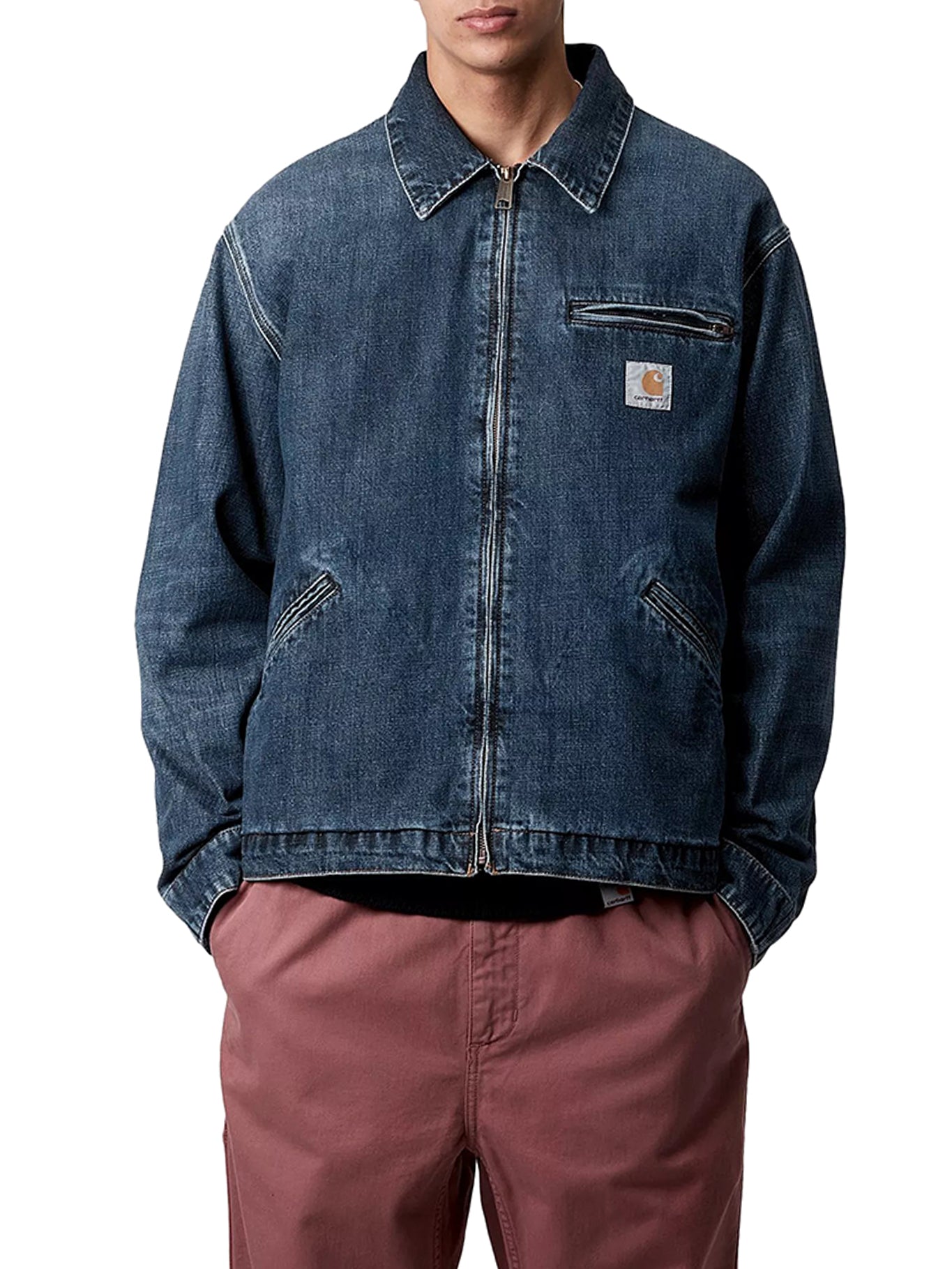 Carhartt WIP Denim Jacket for Men - Classic Blue Denim Workwear Jacket | Durable & Stylish for Outdoor Work, Casual Wear & Street Fashion