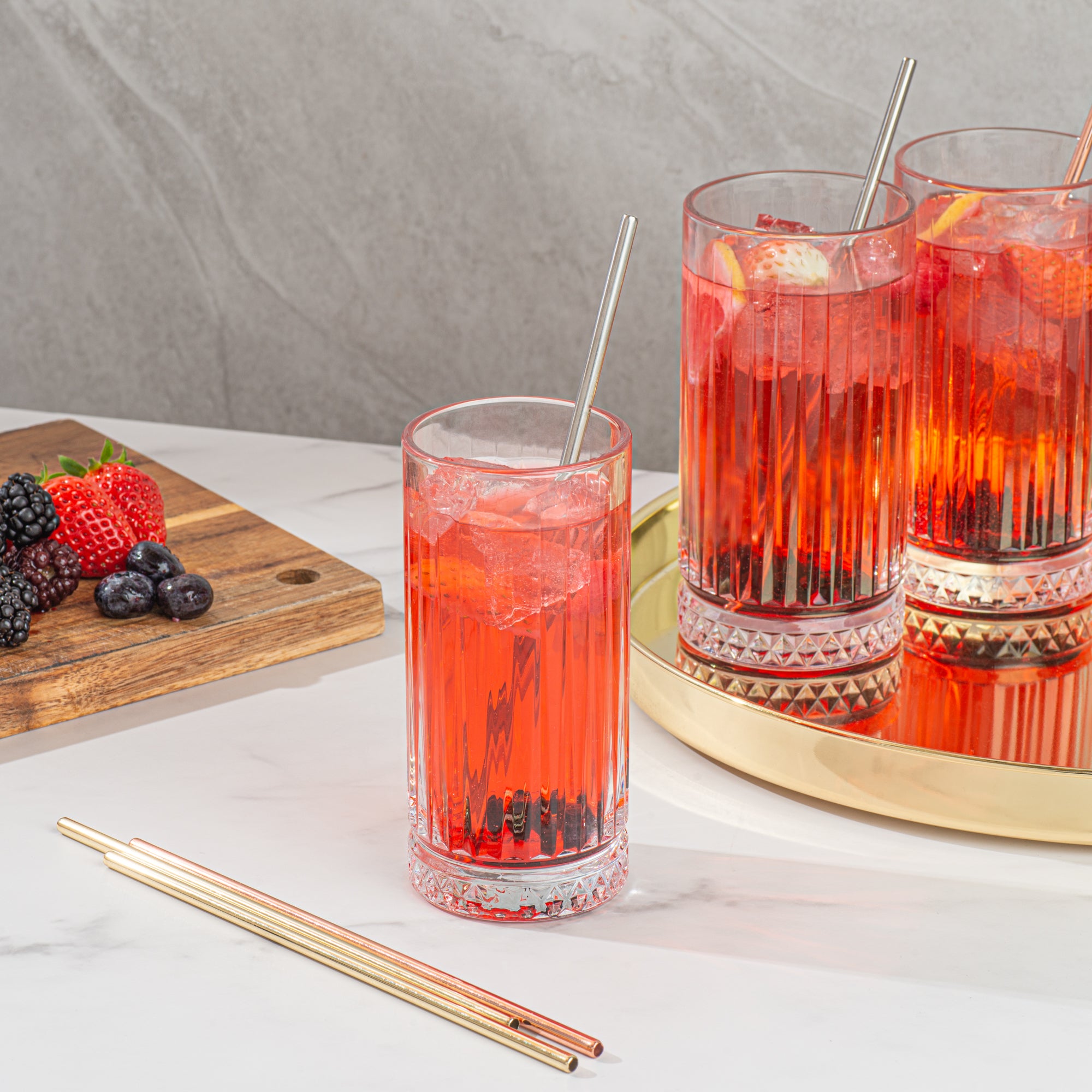 Premium Bar Lux Stainless Steel Straws - 7.5