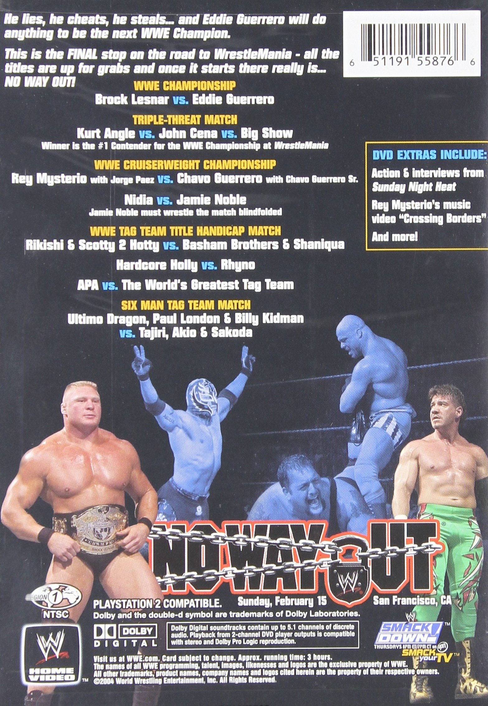 WWE No Way Out 2004 DVD - Professional Wrestling Event | Perfect for WWE Fans & Collectors | Great for Home Entertainment & Wrestling Parties