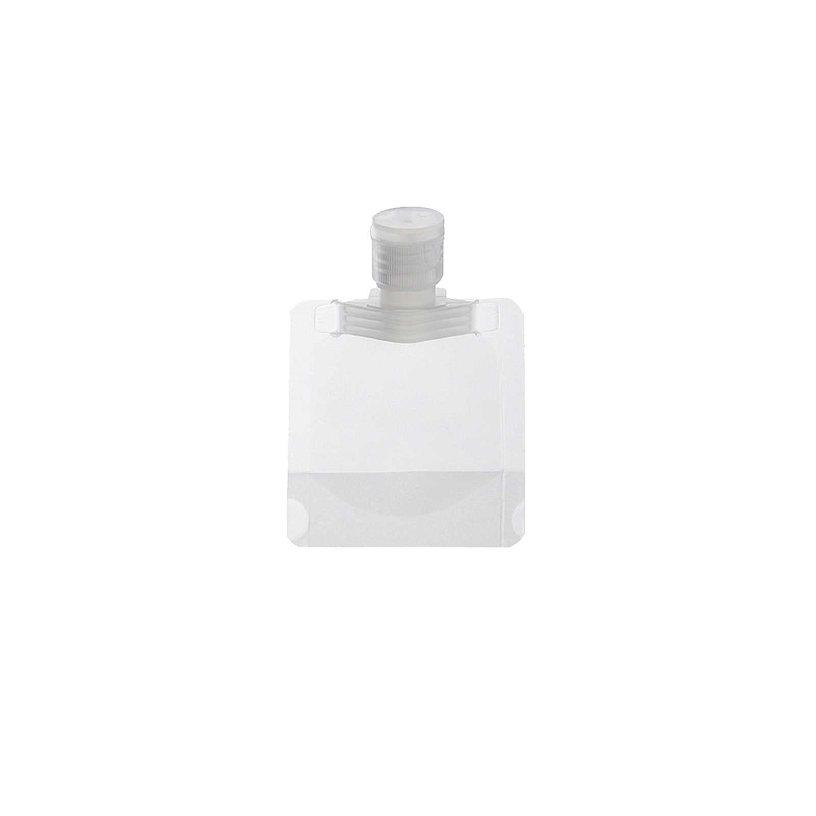 Leak-Proof Refillable Travel Makeup Bag - Transparent Clamshell Stand-Up Pouch for Toiletry, Lotion & Cosmetics | Portable Plastic Spout Container for Shampoo, Lotion Warmer & Skincare Products | Ideal for Travel, Gym & Daily Organizing
