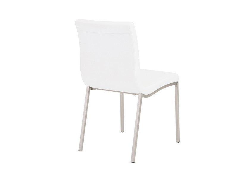 Scott Side Chair with Brushed Stainless Steel Legs - Modern Dining Chair for Kitchen, Office & Living Room - Comfortable & Stylish Seating Solution