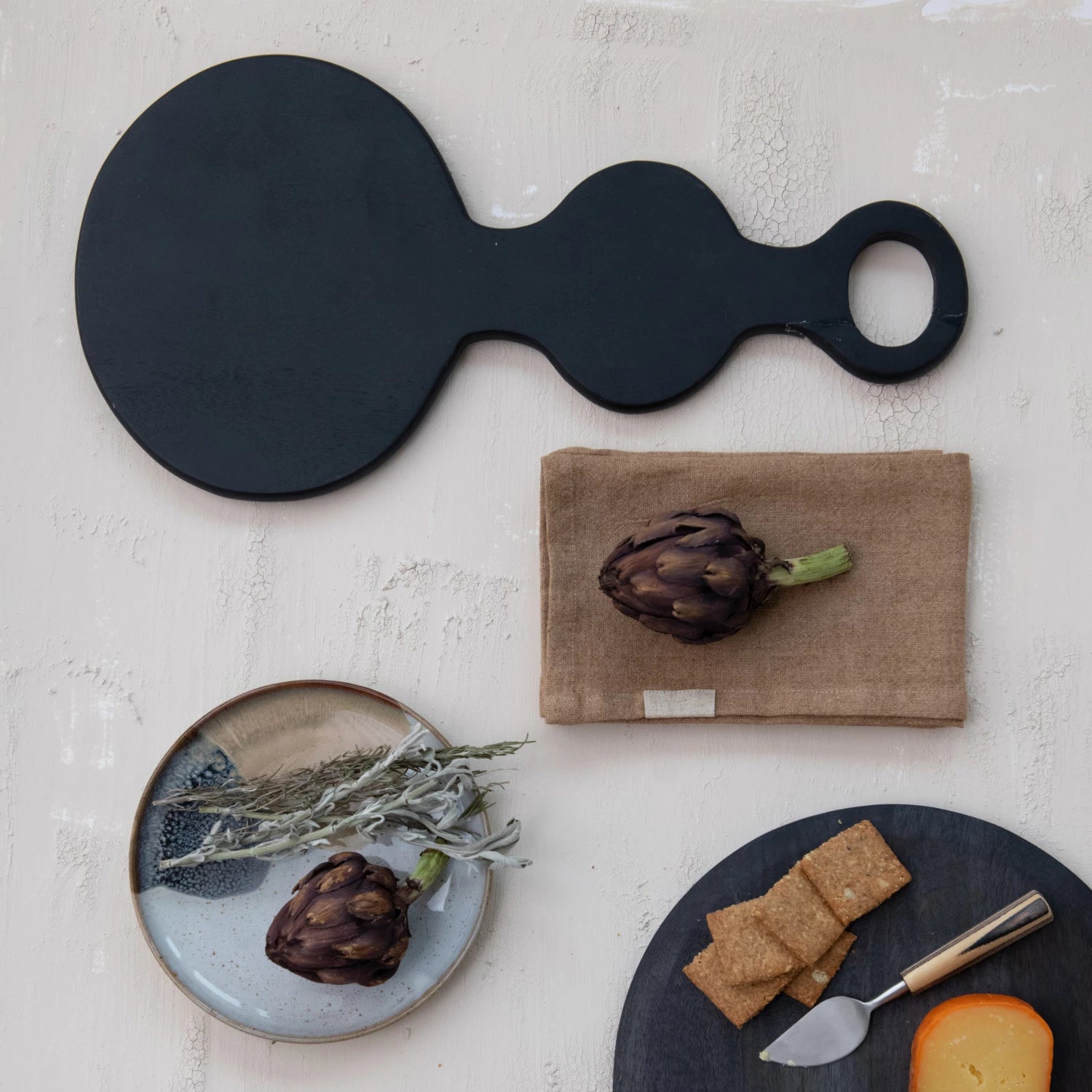 Modern Abstract Wood Cutting Board - Non-Slip Kitchen Chopping Board for Fruits, Vegetables & Meats - Perfect for Home Cooking & Meal Prep
