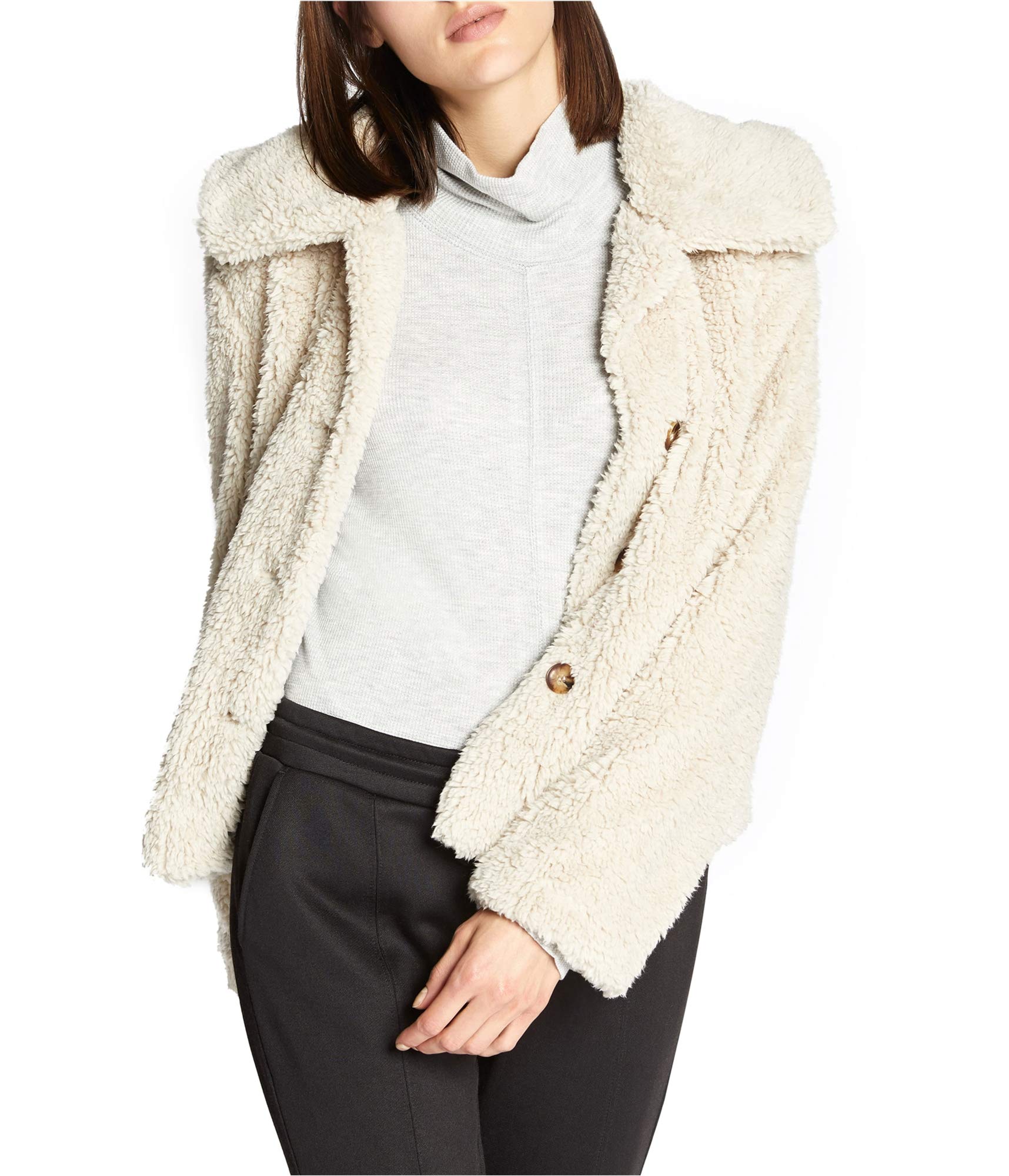 Sanctuary Clothing Women's I Feel Luv Sherpa Jacket - Cozy Fleece-Lined Winter Coat for Casual Outings & Cold Weather Fashion