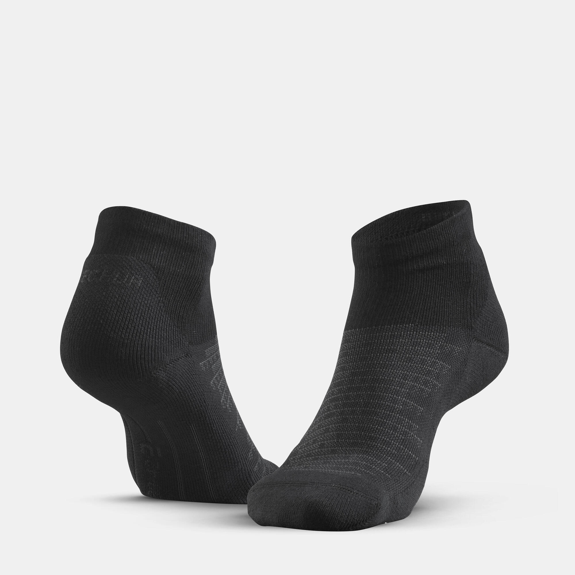 Quechua Hike 100 Mid Socks 2 Pack - Comfortable Hiking Socks for Men & Women - Moisture Wicking & Breathable - Perfect for Outdoor Adventures, Camping and Trekking