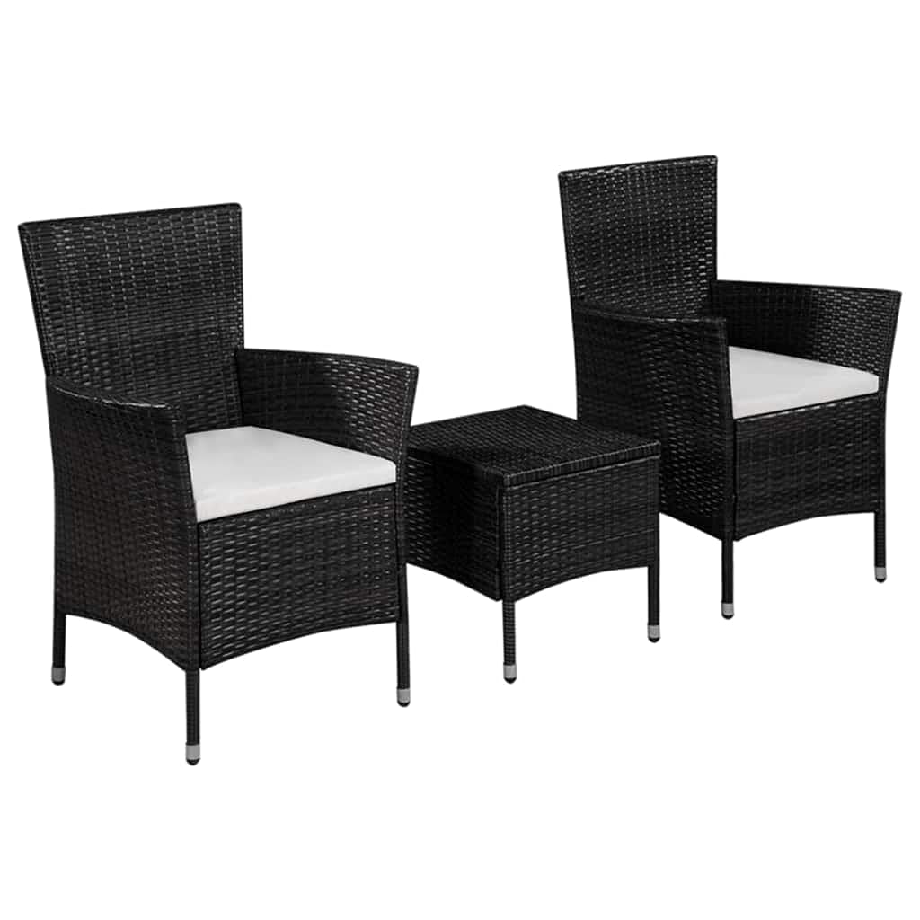 3-Piece Outdoor Dining Table Set - Patio Bistro Furniture for Balcony, Garden & Apartment | Weather-Resistant Lounge Chairs & Table for Entertaining Guests