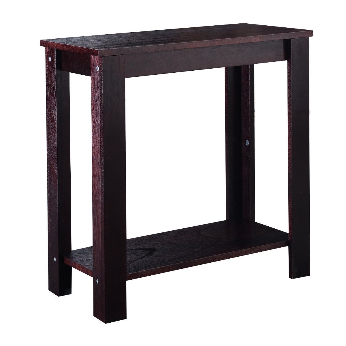 Casart Wooden End Table - Espresso Finish Coffee Sofa Side Table for Living Room, Bedroom & Office - Perfect for Holding Lamps, Books & Decor