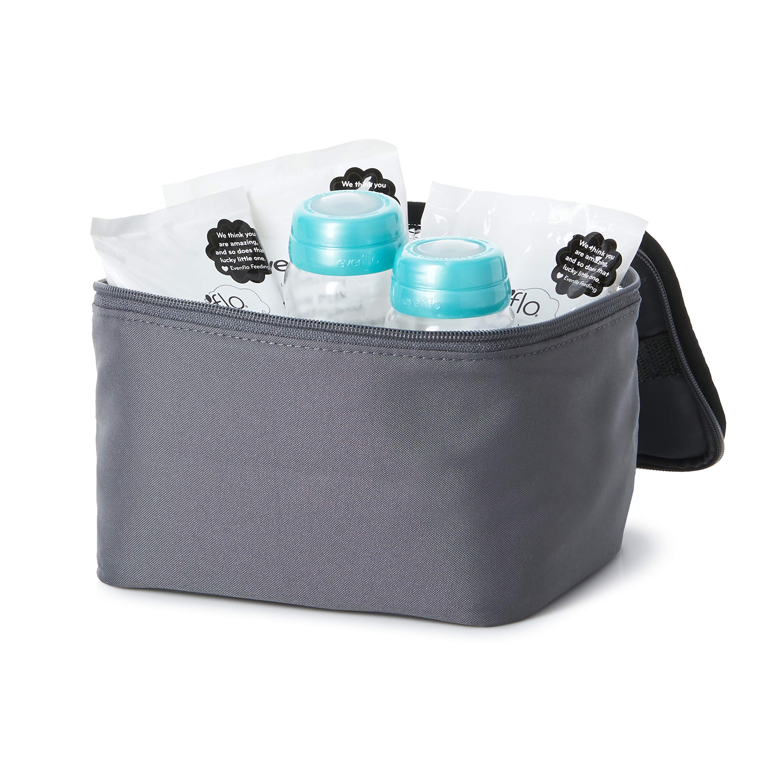 Evenflo Insulated Cooler Bag Accessory Kit - Grey | Premium Baby Bottle & Food Storage | Perfect for Daycare, Travel & Outdoor Adventures