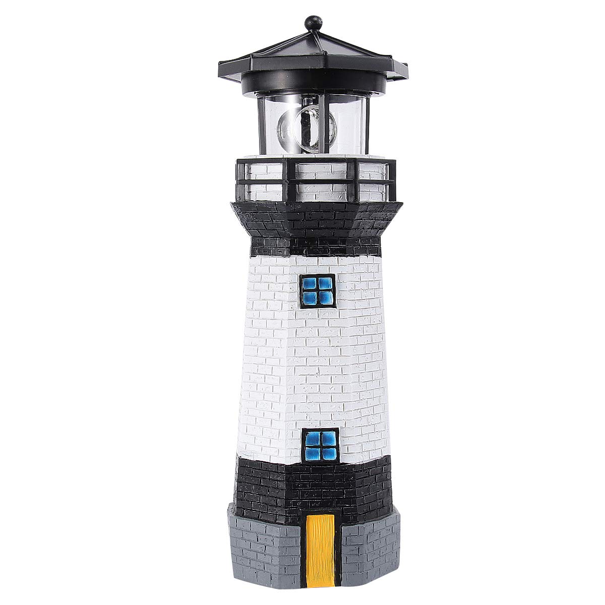 1pc Solar Powered Outdoor Lighthouse Garden Light - Waterproof Rotating LED Solar Lamp for Lawn, Yard, and Pathway Decoration | Perfect for Patio, Backyard, and Landscape Lighting at Night