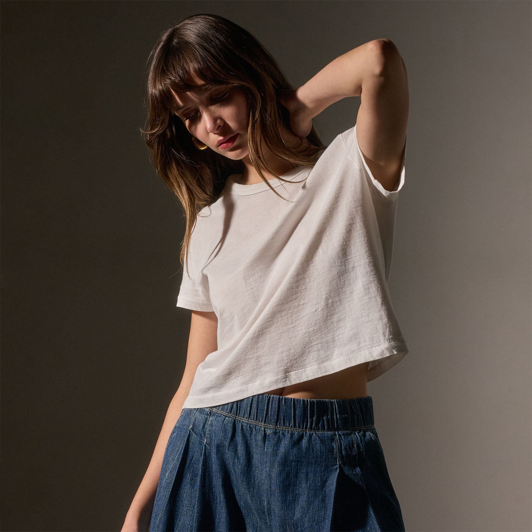 Soft Brushed Elevated Jersey Short Sleeve T-Shirt for Women - Breathable White Cotton Tee - Perfect for Casual Wear, Workouts & Everyday Comfort