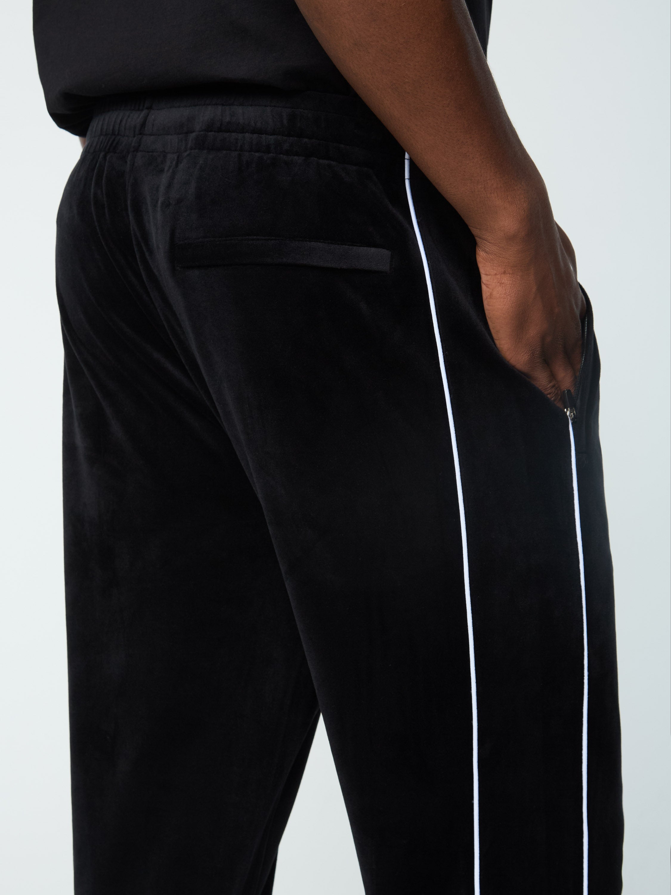 Lioni Velour Track Pants for Women - Soft & Comfortable Joggers, Black Beauty - Perfect for Lounge, Yoga, and Casual Wear