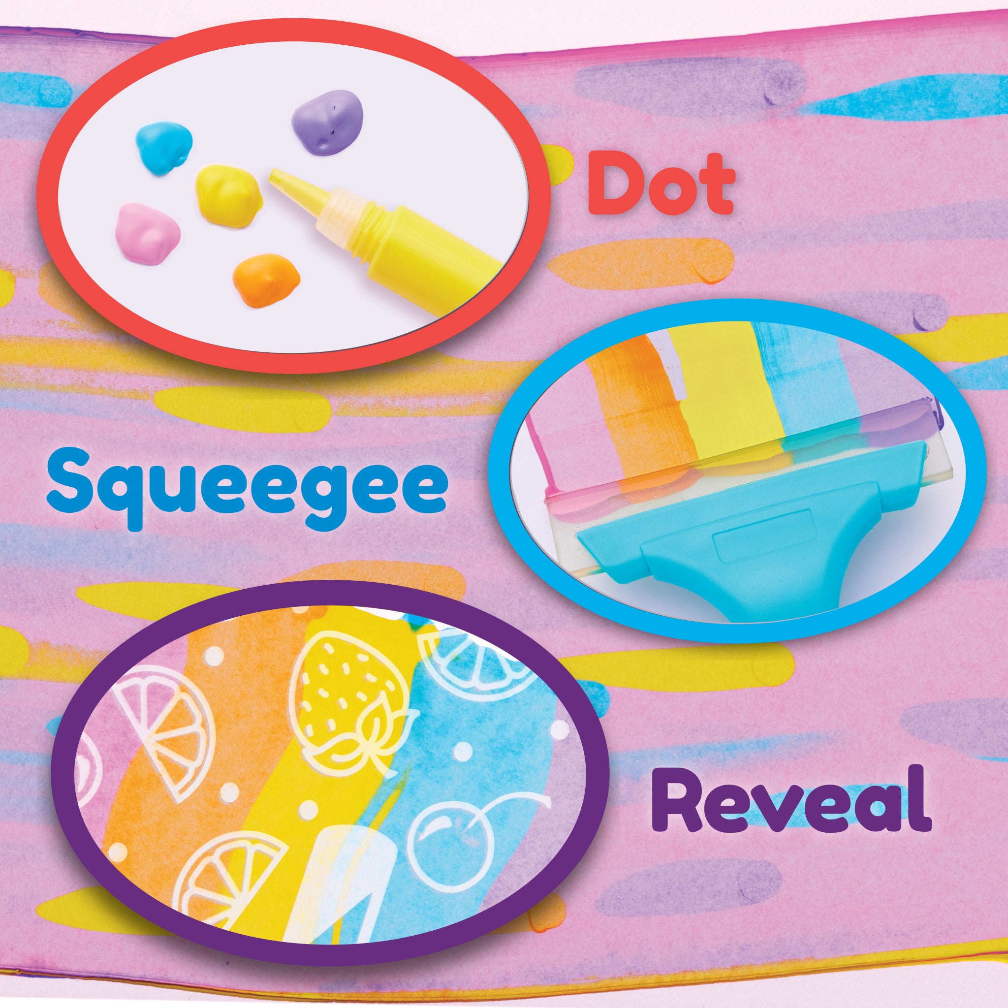 Magic Reveal Art Kawaii Squeegee - Fun DIY Painting Tool for Kids & Adults - Perfect for Window Art, Scrapbooking & Creative Projects