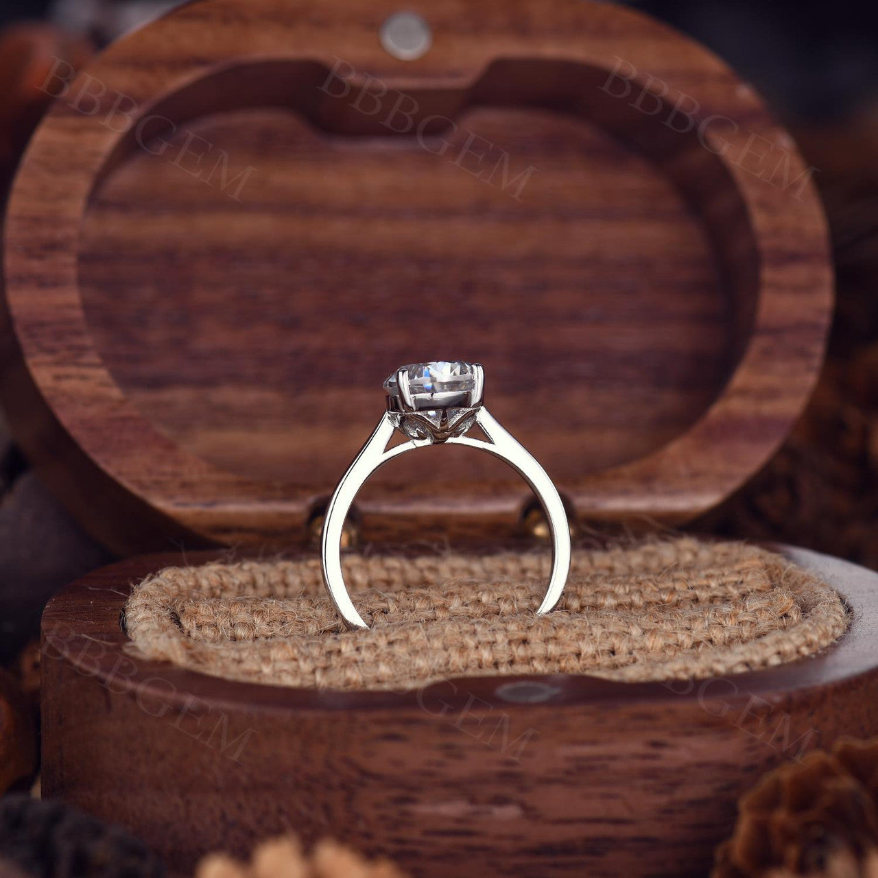 2 Carat Pear Shaped Moissanite Engagement Ring - Solitaire Cathedral Setting, Durable & Sparkling - Perfect for Proposals, Weddings & Anniversary Gifts