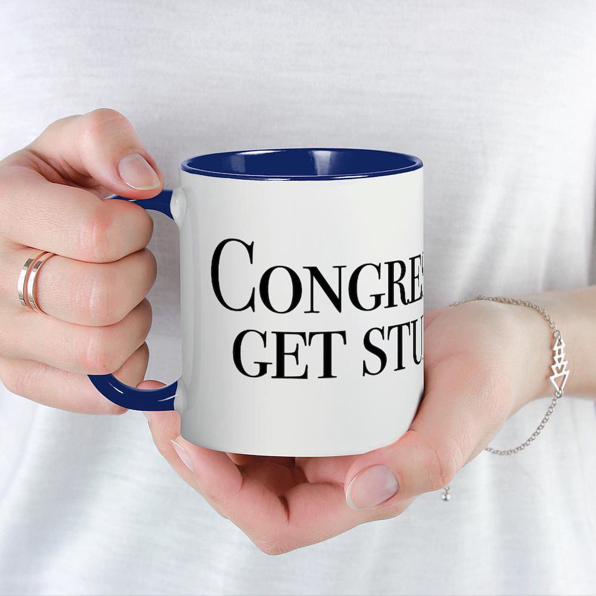 Congresswomen Get Stuff Done 11 oz Ceramic Coffee Mug - 325 ml White Tea Cup for Office, Home & Gifts - Inspirational Women's Empowerment Drinkware