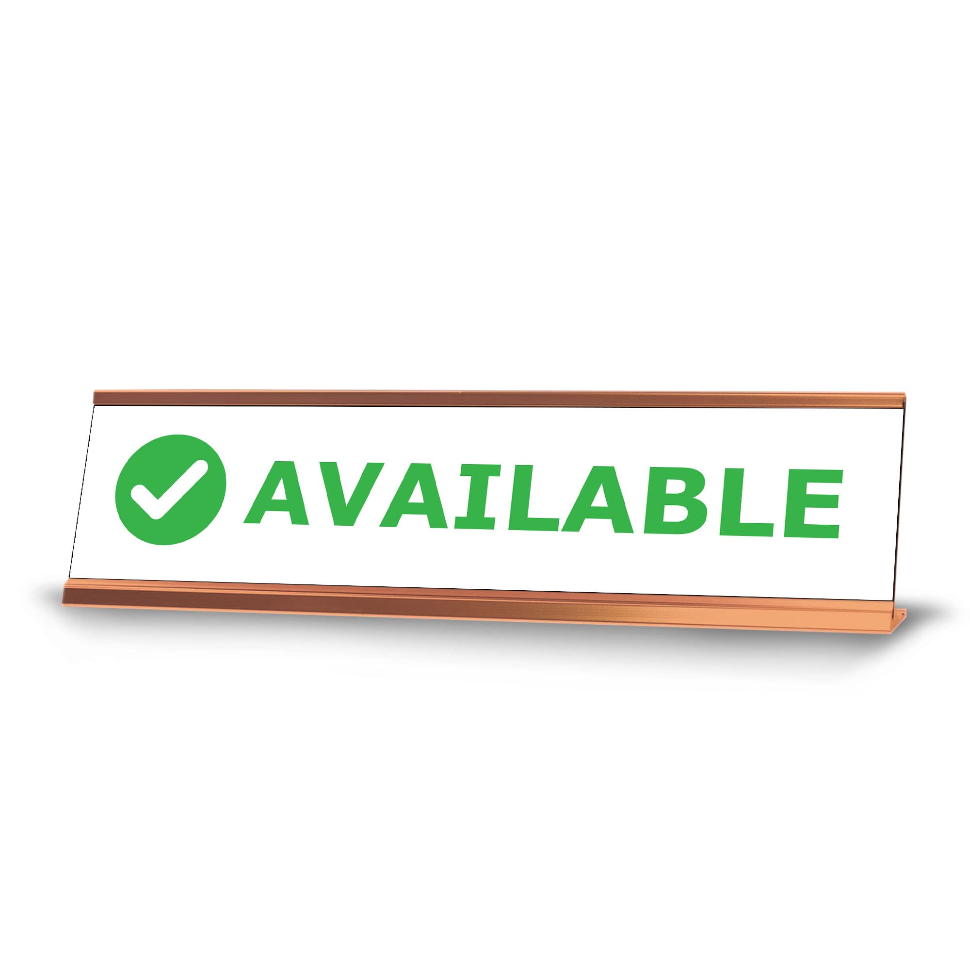 Green and Black Frame Desk Sign (2 x 8 Inches) - Elegant Office Decor for Professional Workspaces, Reception Areas, and Home Offices
