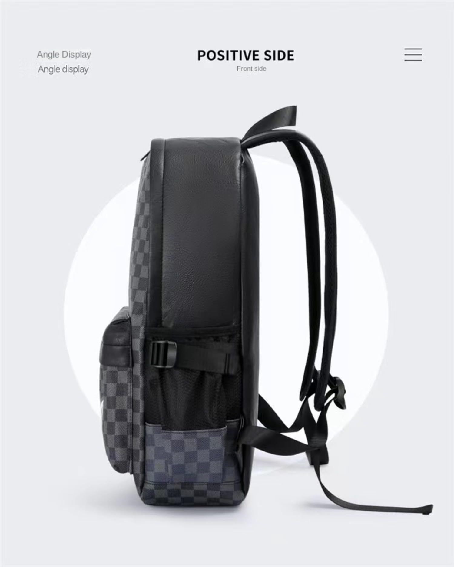 Stylish PU Leather 15.6 Inch Laptop Backpack for Men & Women - Water-Resistant Casual School, College, Business & Travel Backpack with Multiple Pockets - Perfect for Work, Commuting and Daily Use