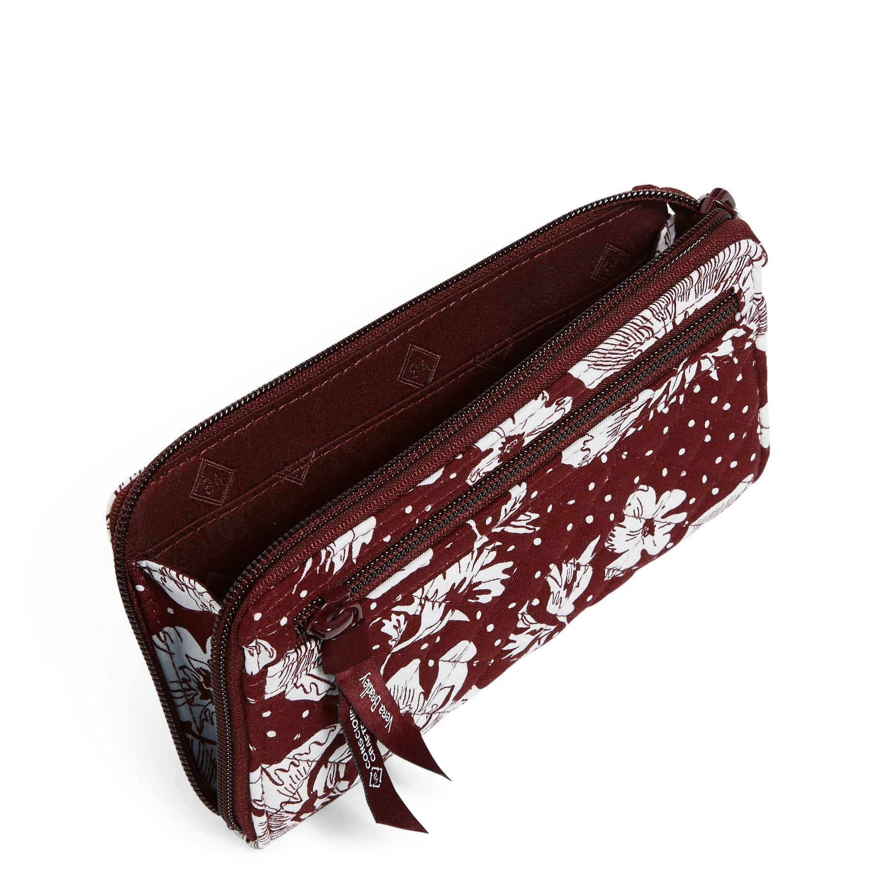 Collegiate RFID Blocking Front Zip Wristlet Wallet - Slim Secure ID Card Holder for Students, Travel & Everyday Use