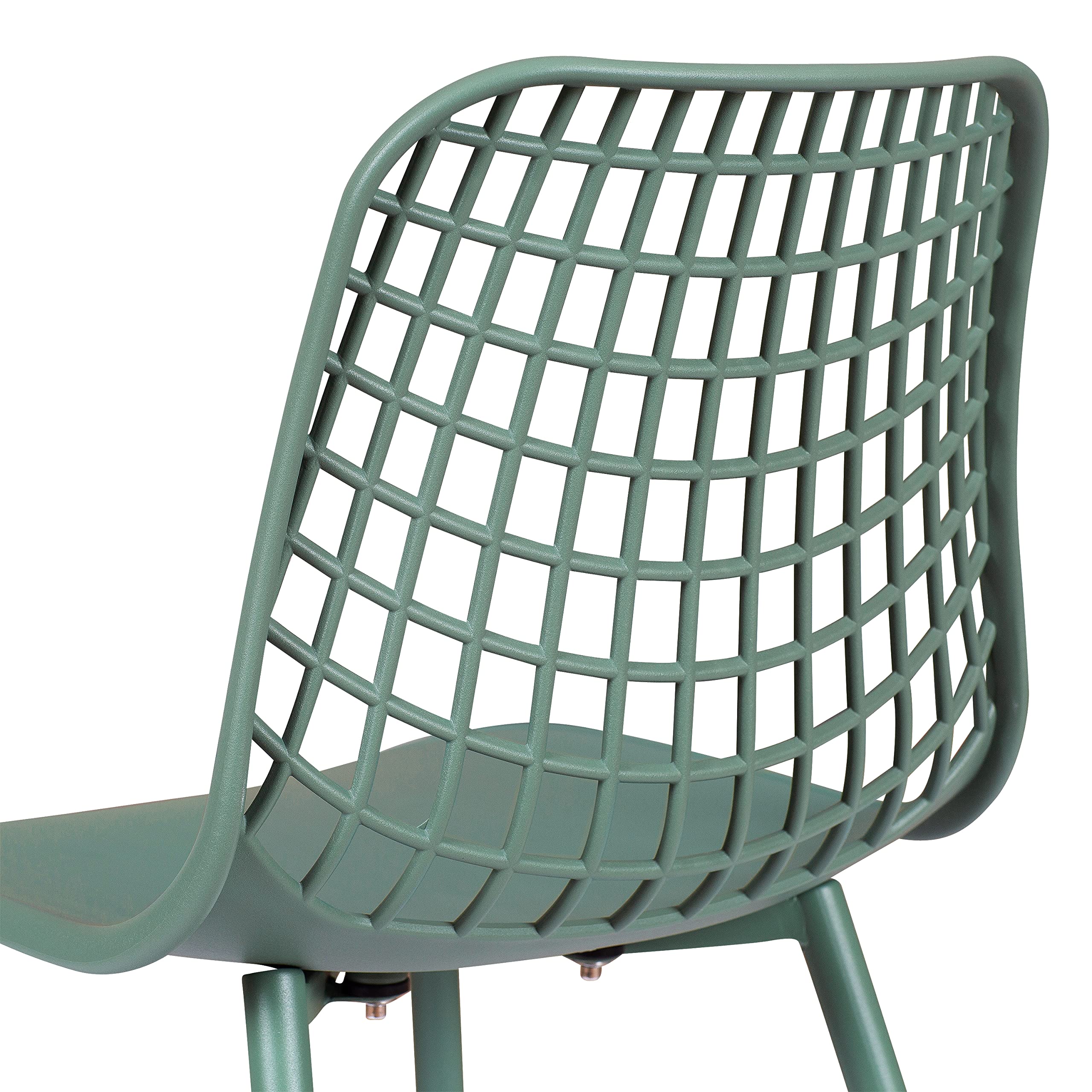 POLY & BARK Marais Dining Chair Set of 4 - Modern Pistachio Green Upholstered Side Chairs for Kitchen, Dining Room & Breakfast Nook - Comfortable & Stylish Seating Solution