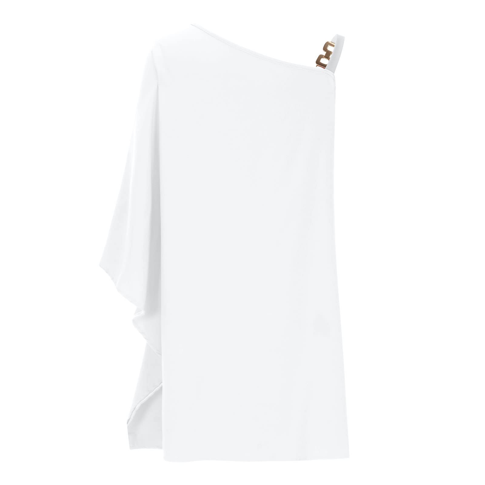 Binmer Women's One Shoulder Batwing Sleeve Mini Dress - Summer 2024 Casual & Cocktail Party Dress, Solid Color Sling Dress for Club, Date Night, Beach Vacation & Special Occasions
