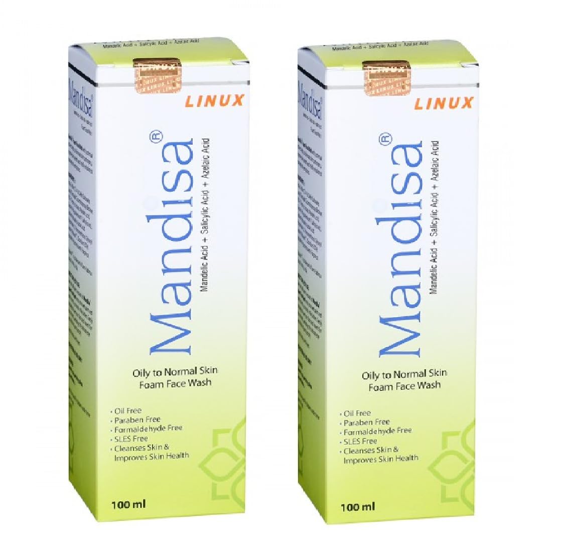 Mandisa Daily Exfoliating Face Wash for Glowing Skin - 2 Pack (100ml Each) | Gentle Cleanser for Acne, Blackheads & Oily Skin | Morning & Night Skincare Routine