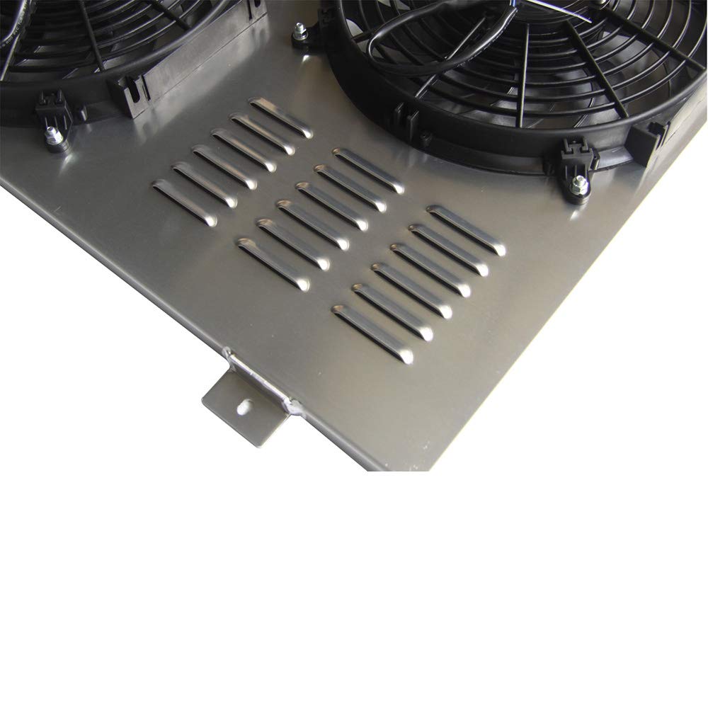 AlloyWorks Aluminum Radiator Fan Shroud for 1991-1993 Dodge D250 D350 W250 W350 with 5.9L Cummins Diesel Engine - Heavy Duty Cooling Upgrade for Towing & Off-Road Use