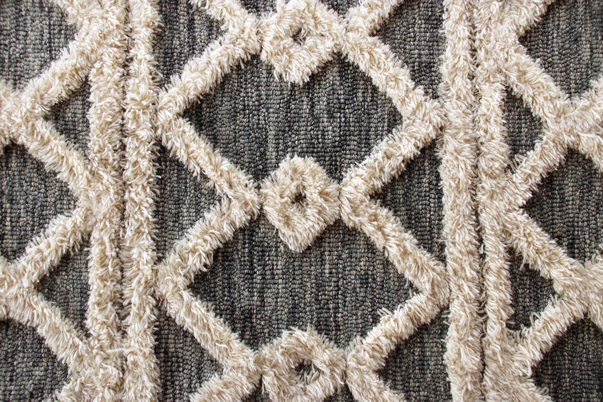 LR Home Scandinavian Geometric Tufted Area Rug - Modern Nordic Design for Living Room, Bedroom & Office Decor