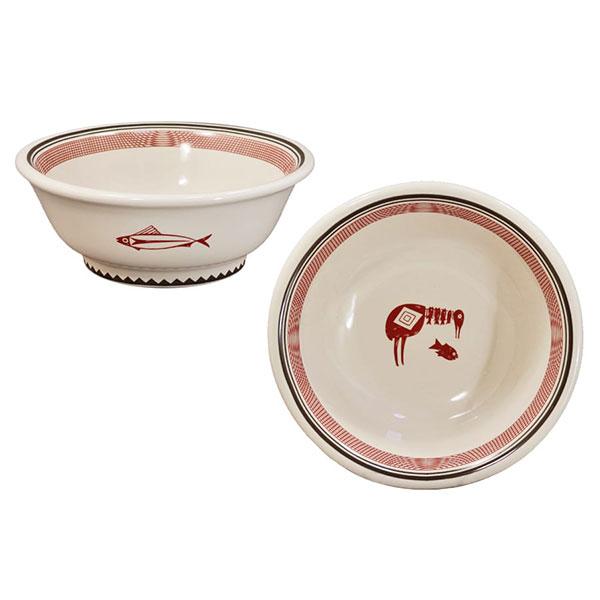 Handmade Mimbreño White & Maroon Footed Serving Bowl - Elegant Ceramic Fruit & Dessert Dish for Dining Table, Party Serving, and Home Decor