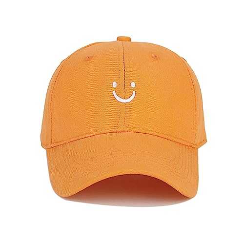 Trendy Smiley Face Baseball Cap for Men & Women - Adjustable Cotton Dad Hat for Casual Outfits, Sports & Outdoor Activities