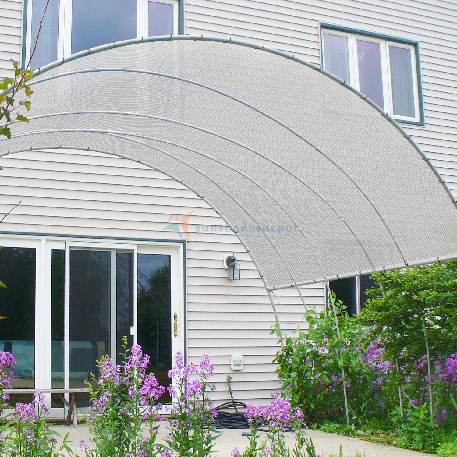 TANG Sunshades Depot 17'x36' Rectangle Sun Shade Sail - 180 GSM UV Blocking Fabric for Patio, Deck, Dock, Carport, Driveway & Pergola - Light Grey Outdoor Backyard Shelter (Perfect for Picnics, Poolside Lounging & Summer Gatherings)