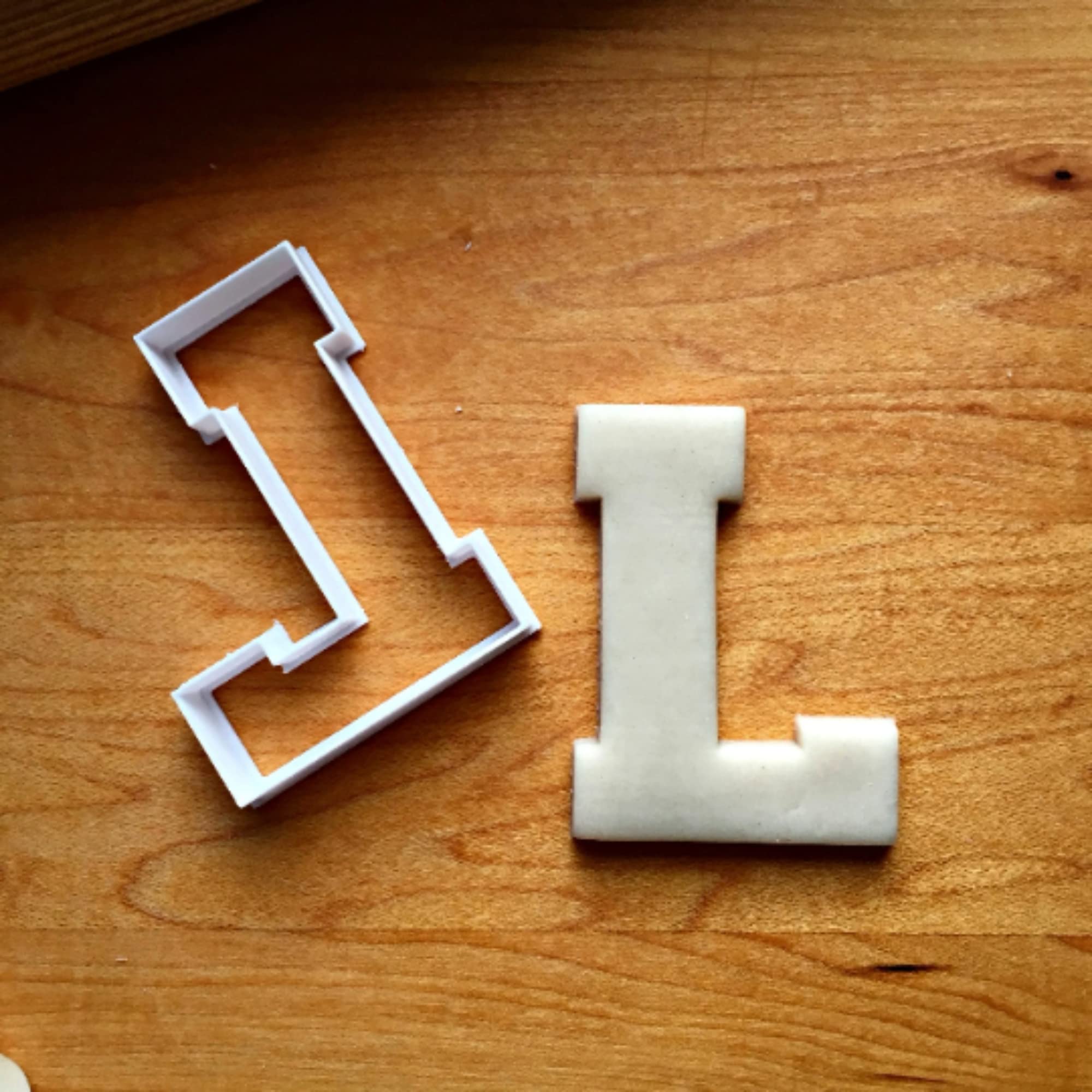 Sweet Prints Inc Varsity Letter L Cookie Cutter - 4 Inch Medium Size, Dishwasher Safe Stainless Steel - Perfect for Baking, DIY Cookies, School Events & Team Spirit Gifts