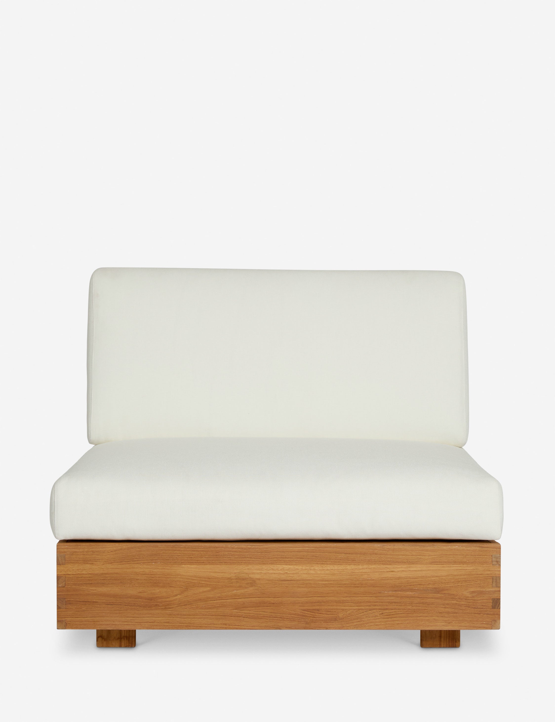 Abbot Outdoor Armless Accent Chair by Sarah Sherman Samuel - Modern Patio Lounge Chair for Garden, Poolside & Balcony Relaxation