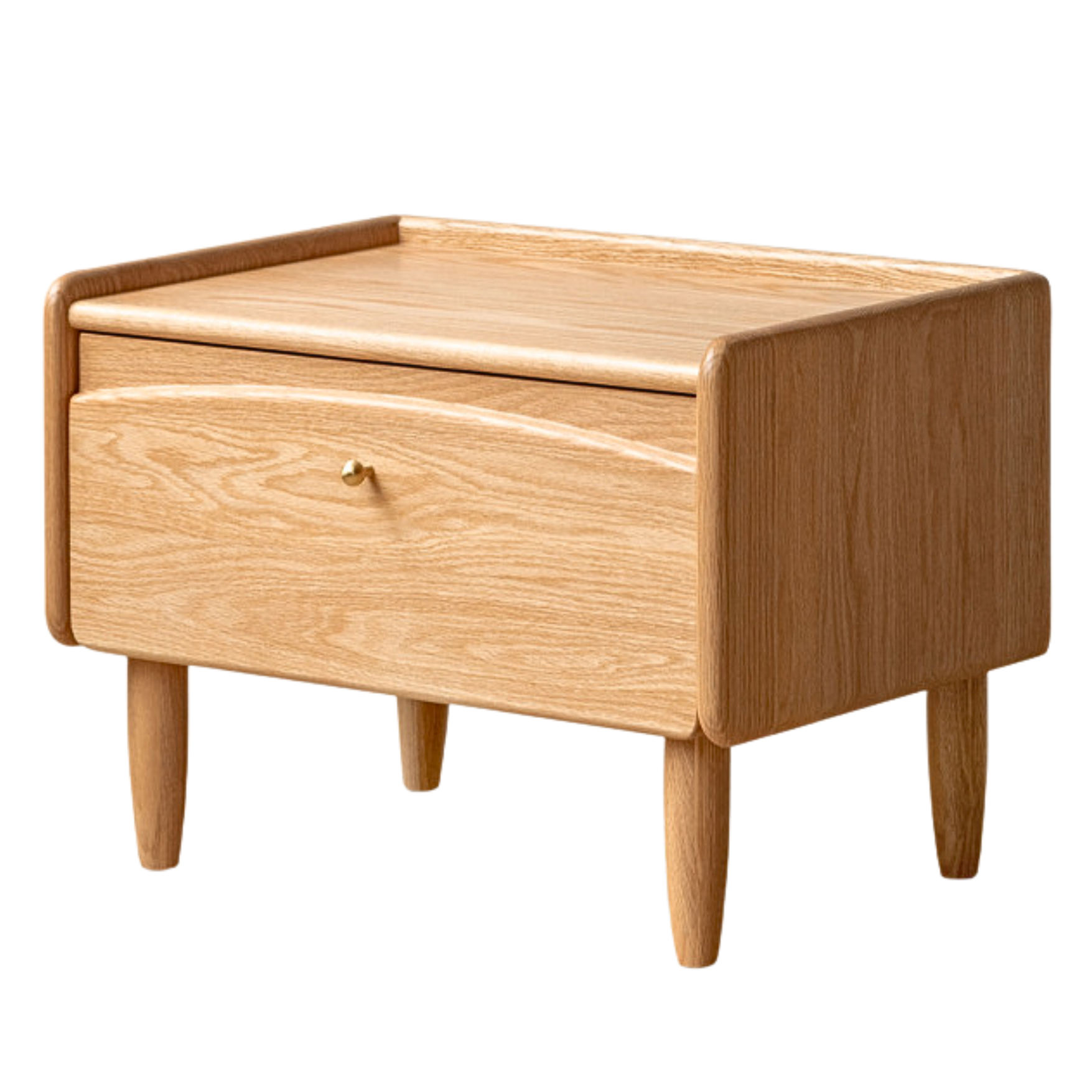 Solid Oak Wood Small Dressing Table with Mirror - Compact Vanity Desk for Bedroom, Makeup & Beauty Station - Perfect for Small Spaces & Apartment Living