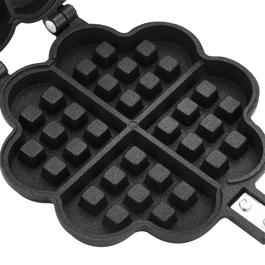 **Diyeeni Heart-Shaped Waffle Maker - Non-Stick Belgian Waffle Iron with PTFE Coating & Heat-Resistant Handle - Perfect for Breakfast, Brunch, and Family Gatherings**