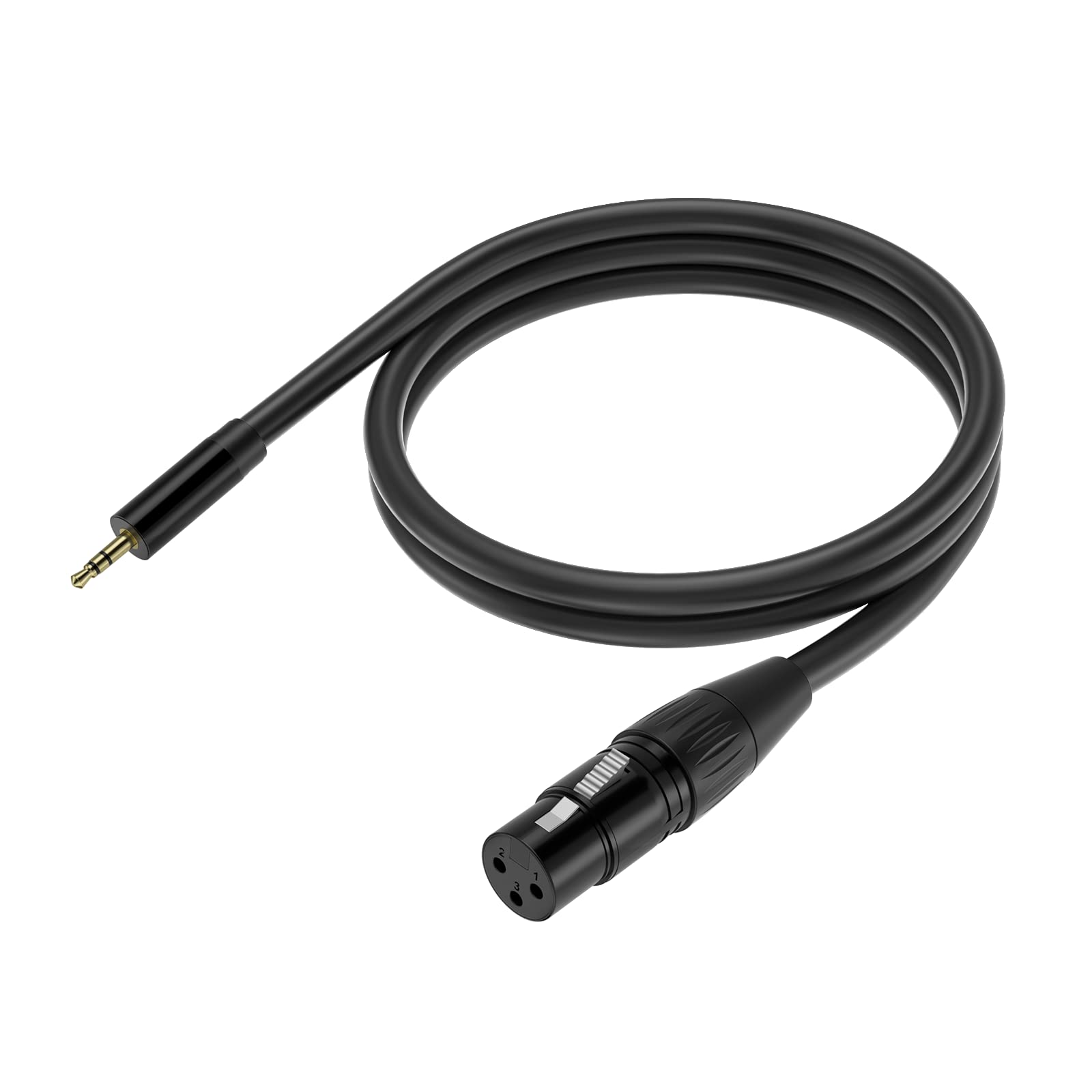 3.5mm to XLR Female Balanced Microphone Cable - 5ft TRS to XLR 3-Pin Stereo Audio Cord for Professional Recording, Live Performances & Studio Equipment (1-Pack)