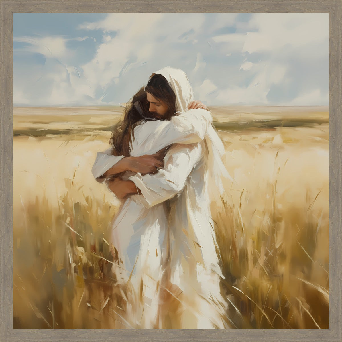 Arms of Mercy Large Wall Art - Elegant Canvas Painting for Living Room, Bedroom & Office Decor - Perfect for Home & Commercial Spaces