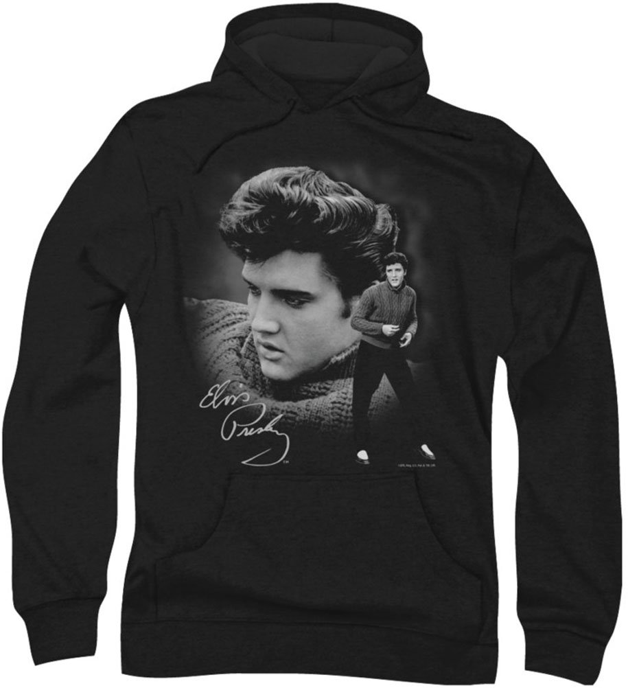 Elvis Presley Men's Sweater Hoodie - Vintage Rock Style Pullover for Casual Wear & Music Fans