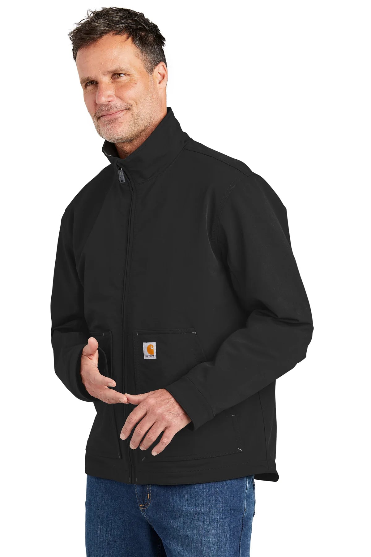 Carhartt Super Dux Soft Shell Jacket for Men - Waterproof Windproof Work Jacket with Fleece Lining - Ideal for Construction, Outdoor Work & Winter Activities