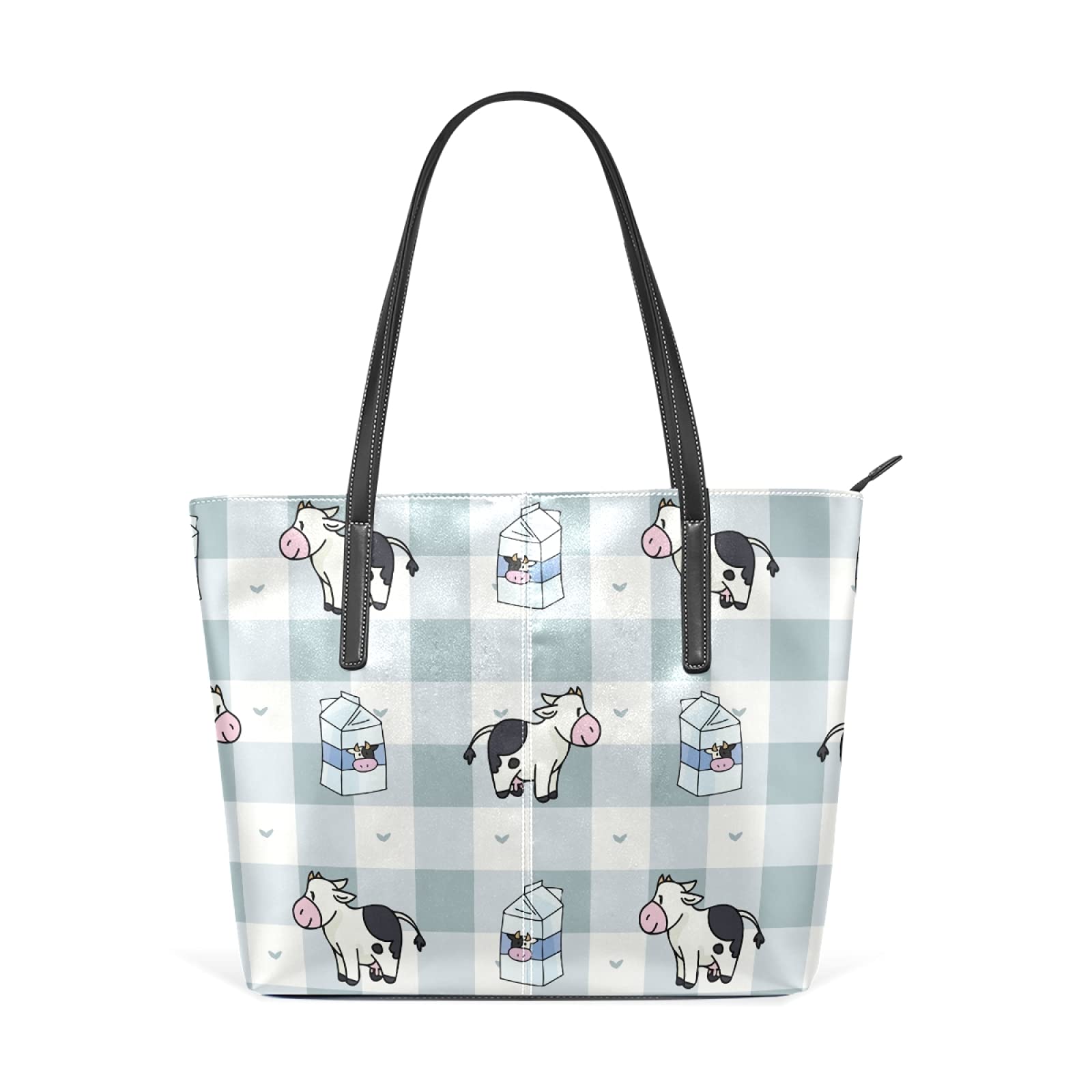 Cute Cow Print Leather Crossbody Bag for Women - Casual & Travel
