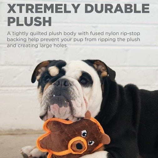 Outward Hound Xtreme Seamz Medium Dino Dog Toy - Durable Chew-Resistant Dinosaur Pet Toy for Aggressive Chewers - Perfect for Playtime, Training & Outdoor Adventures