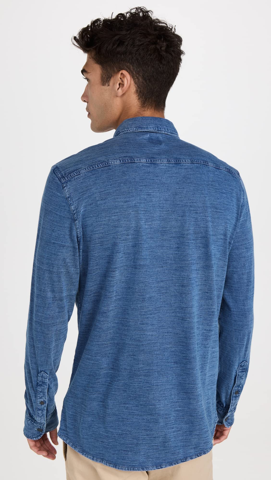 Faherty Men's Soft Breathable Knit Shirt - Lightweight Long Sleeve Casual Button Down for Fall & Winter | Perfect for Office, Travel & Outdoor Activities