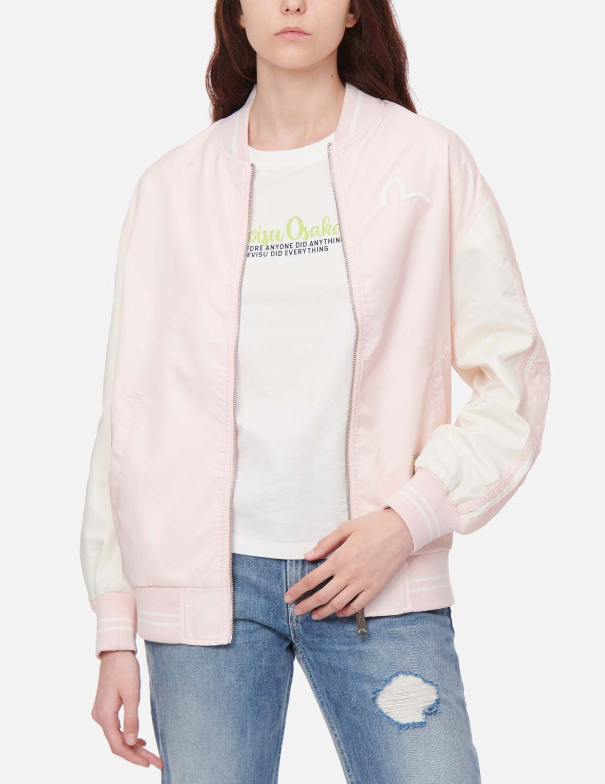 Deconstructed Godhead Embroidery Bomber Jacket - Vintage Streetwear Fashion for Men & Women | Perfect for Urban Outfits, Music Festivals & Night Out
