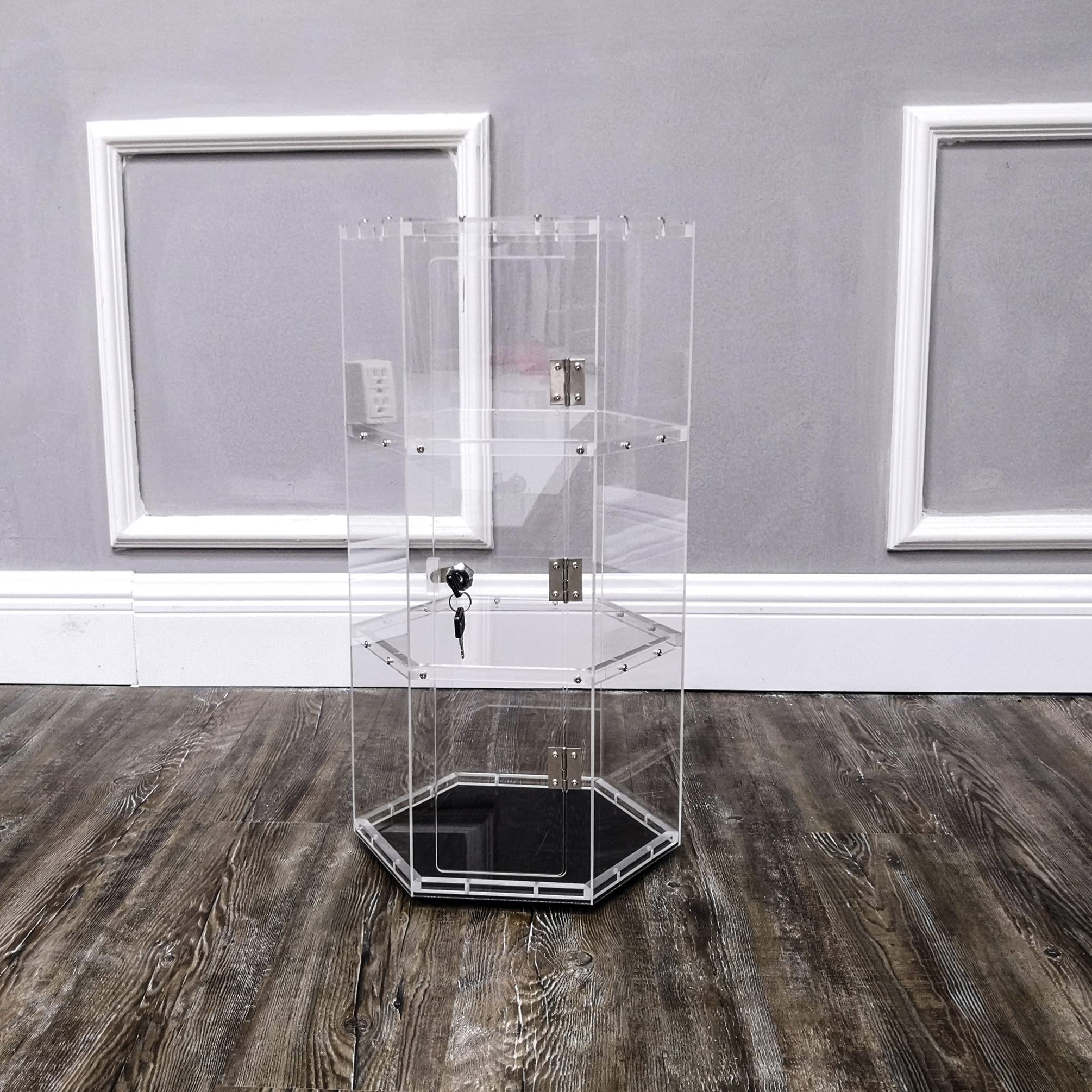 Clear Acrylic Spinning Display Case 12